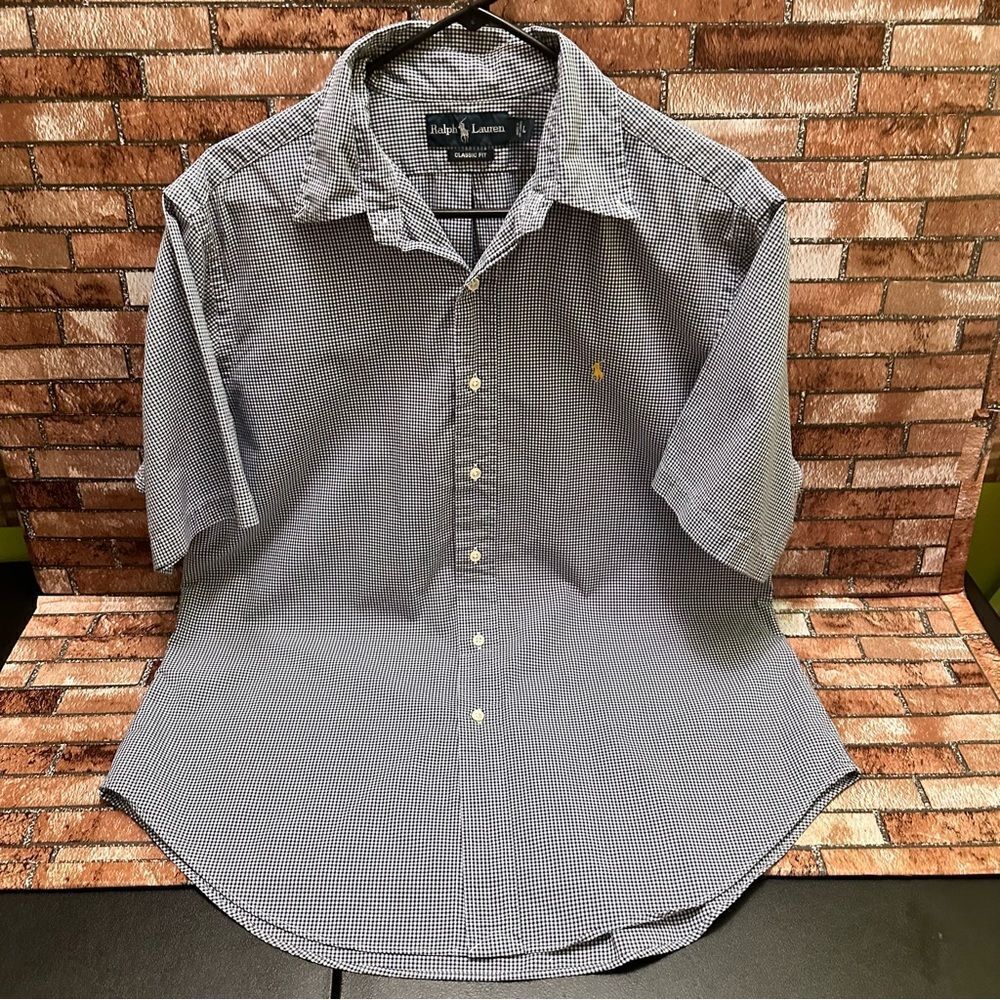 Ralph Lauren Classic Fit Shirt dress Striped short sleeve size L - Picture 1 of 9